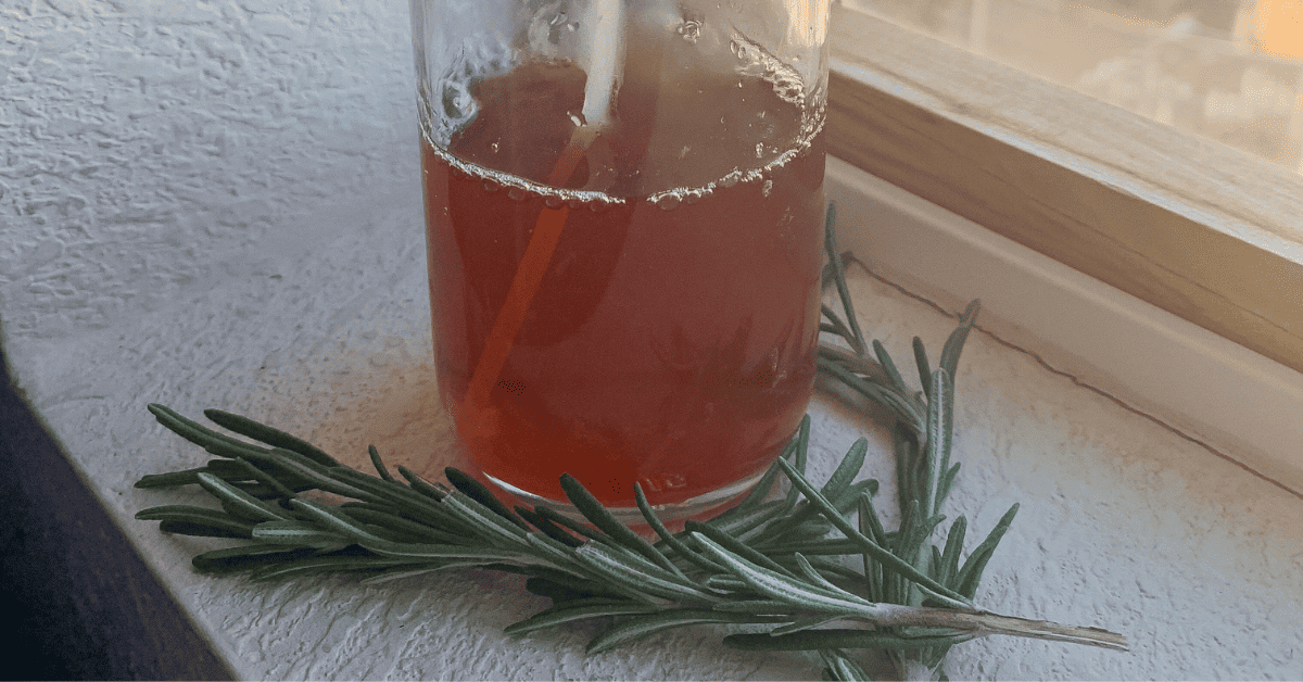 homemade rosemary water