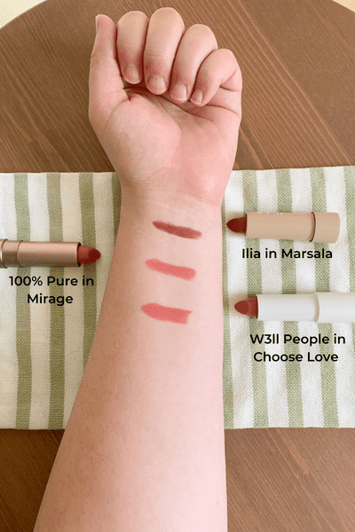 9 Of The Best Natural Lipsticks You Need to Try in 2023 4 lipstick swatches
