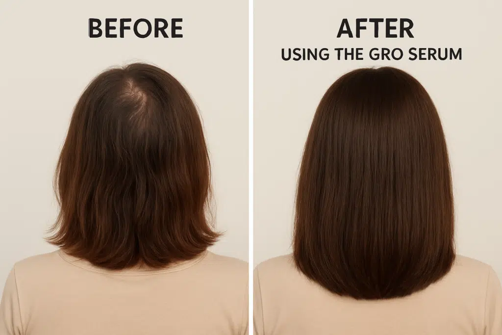 before and after gro serum