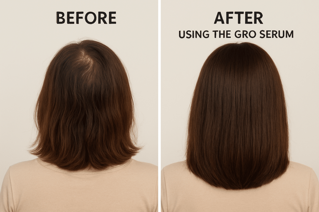 before and after gro serum