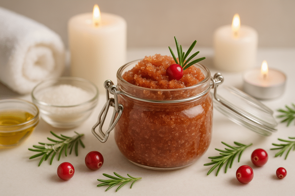 DIY Holiday Sugar Scrub Recipes for Glowing Skin 4 Holiday Sugar scrub